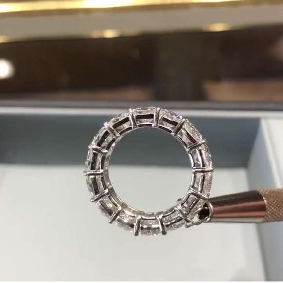 Men's Sparkle Band Diamond Wedding Eternity Bands Ice Ring - Picture 5 of 16